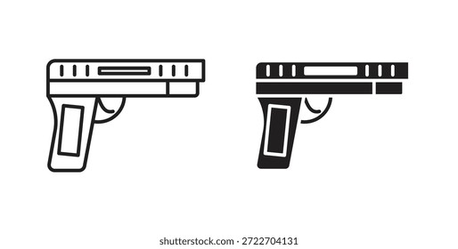 Ícone de pistola vetor isolado Ilustração. Pictograma vetorial para web e app