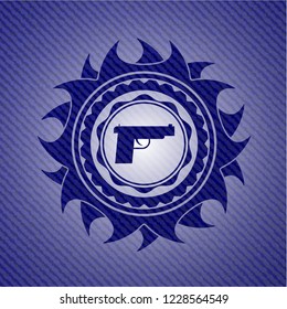pistol icon with jean texture