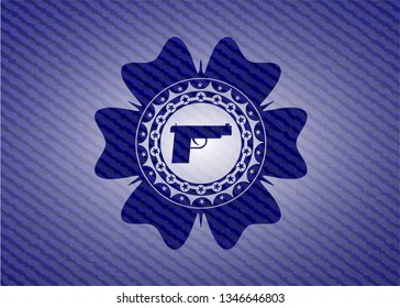 pistol icon with jean texture
