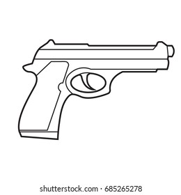 pistol icon outline