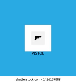 pistol icon sign signifier vector