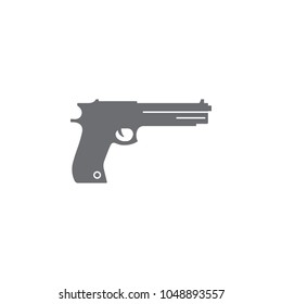 pistol icon. Simple element illustration. pistol symbol design template. Can be used for web and mobile on white background