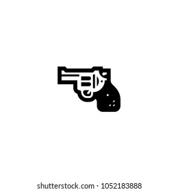 Pistol icon. Vector gun icon