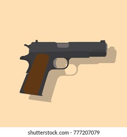Pistol icon, vector illustration design. War collection.