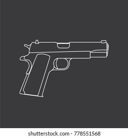 Pistol icon, vector illustration design. War collection.