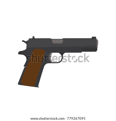 Pistol icon, vector illustration design. War collection.