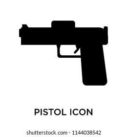Pistol icon vector isolated on white background for your web and mobile app design, Pistol logo concept