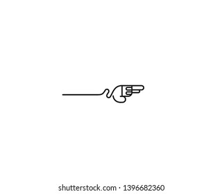 Pistol icon vector. pistol sign on white background. Vector Illustration.