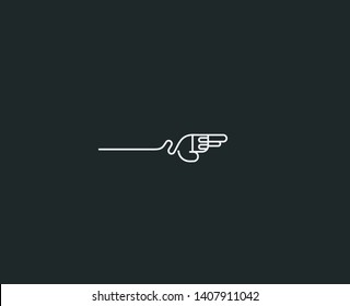 Pistol icon vector. pistol sign on white background. Vector Illustration.