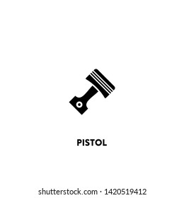 pistol icon vector. pistol sign on white background. pistol icon for web and app