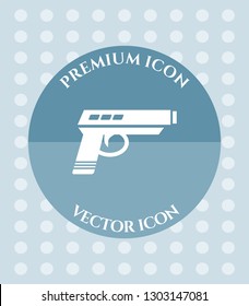 Pistol Icon for Web. Application, Software & Graphic Design.
