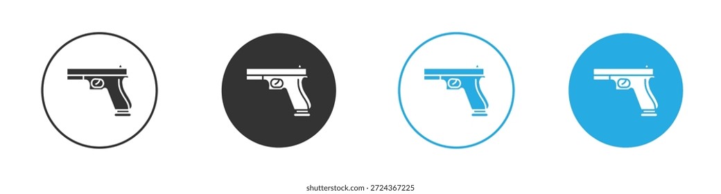 Elemento de design de ícones de pistola. ilustração vetorial sobre fundo branco.