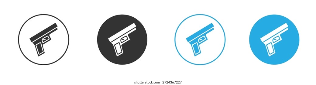 Elemento de design de ícones de pistola. ilustração vetorial sobre fundo branco.