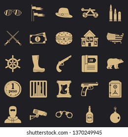 Pistol icons set. Simple set of 25 pistol vector icons for web for any design