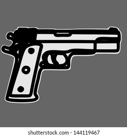 pistol, illustration