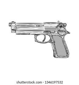 A pistol illustration vector 