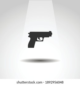 Pistolenisolierte Vektorgrafik-Ferngläser-Symbol