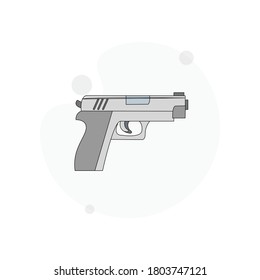 ilustración plana vectorial aislada de pistolas