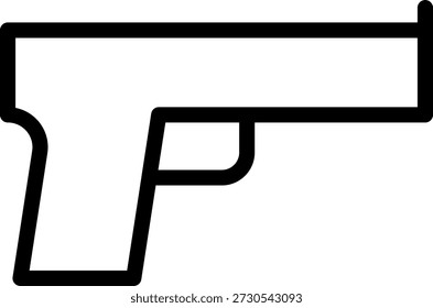 Vector de ilustración de icono de línea de pistola