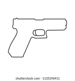 Pistol logo. Icon of pistol. Vector illustration