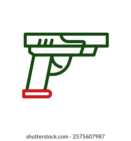 Pistol Modern Icon Flat Design