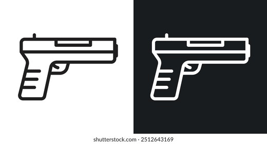 Pistola delineada icono de colección de Vector.