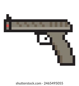 Pistol in pixel art style