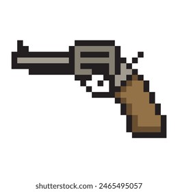 Pistola en estilo pixel art