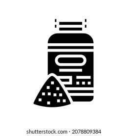 vectores de icono de glifo en polvo de pistol. signo de polvo de pistola. símbolo de contorno aislado ilustración negra
