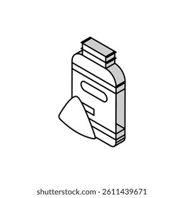 pistol powder isometric icon vector. pistol powder sign. isolated symbol illustration