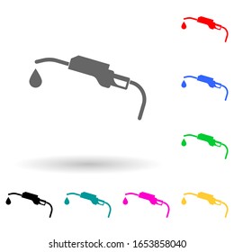 pistol refueling multi color style icon. Simple glyph, flat vector of Oil icons for ui and ux, website or mobile application