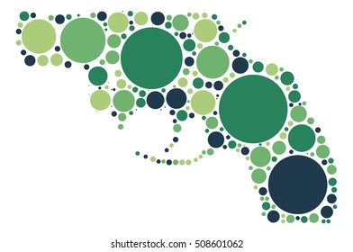 pistol shape vector design by color point