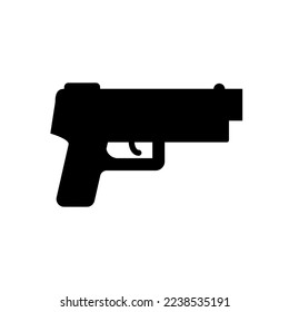 Pistol symbol. Pistol gun icon. Vector.