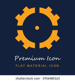 Pistol Material premium de destino ui ux icono vector aislado en colores azul marino y naranja