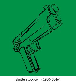 Pistolenspur, Vektorgrafik für T-Shirt- oder Posterdesign