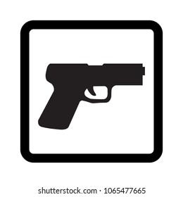 Pistol Vector Icon.