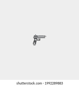 Pistol vector icon illustration sign