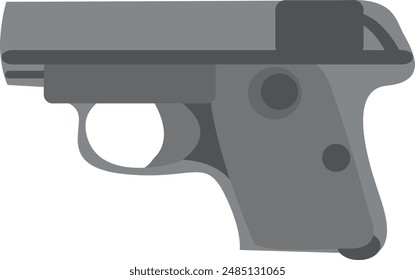 Ilustración vectorial de pistola. Dibujo de armas