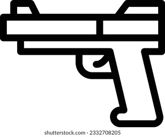 pistol vector illustration isolated on a transparent background. color vector icons for concept or web graphics.