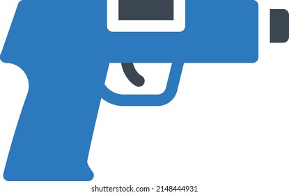 pistol Vector illustration on a transparent background. Premium quality symbols. Glyphs  vector icon for concept and graphic design.