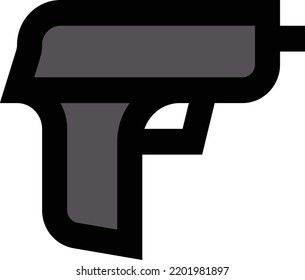 Pistol Vektorgrafik auf transparentem Hintergrund.Premium-Qualität symmbols.Stroke Vektorsymbol für Konzept und Grafikdesign.