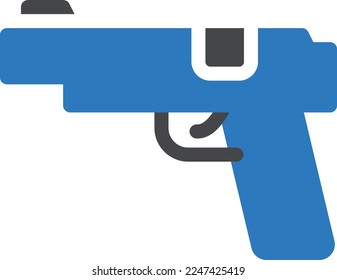 Pistole Vektorgrafik auf transparentem Hintergrund. Hochwertige Symbole. Glyphen Vektorsymbole für Konzept und Grafikdesign.