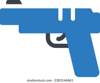 pistol vector illustration on a transparent background.Premium quality symbols.Glyphs vector icons for concept and graphic design.