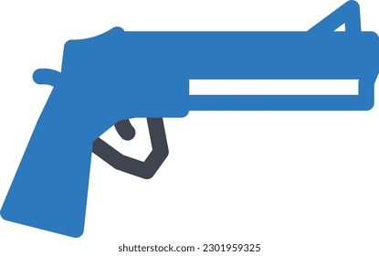 pistol  Vector illustration on a transparent background. Premium quality symmbols. Glyphs vector icons for concept and graphic design.