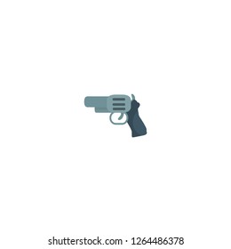 Pistol vector isolated flat icon