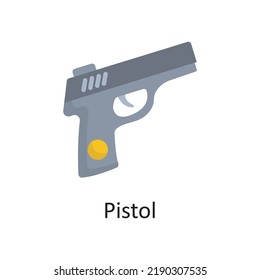 Ilustración de diseño de iconos de contorno vectorial de pistol. Símbolo de deportes y premios sobre fondo blanco Archivo EPS 10