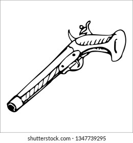 boceto vectorial de pistolas