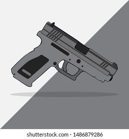 Pistol weapon illustration. it can be used as a wall display and part of vector design etc. vector 
