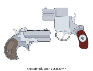 Pistol. For your design, logo. Vector illustration.