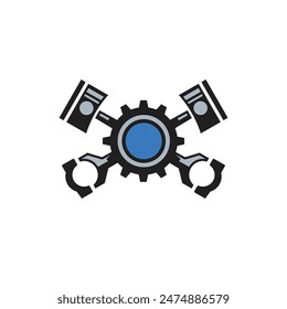 piston abstract logo modern style